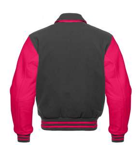 Blouson aviateur d'hiver à logo personnalisable de haute qualité pour hommes coupe-vent en laine + manches en cuir nouvelle tendance Varsity Baseball St - Product Image 2