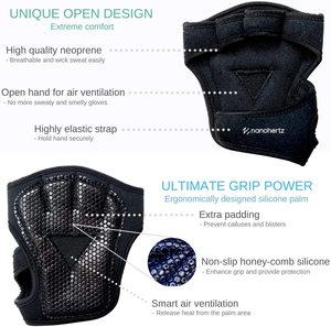 Gants de résistance pour l'entraînement, pour la musculation, protège les callosités, prise en charge de artisanal, traction de puissance - Product Image 2