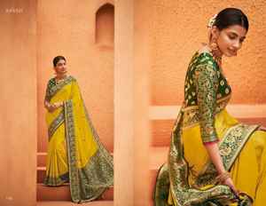 Kimora Boutique diseñador de los hombres de alta calidad pura Paithani seda bordado Sarees moda boda fiesta desgaste tarifa al por mayor - Product Image 4