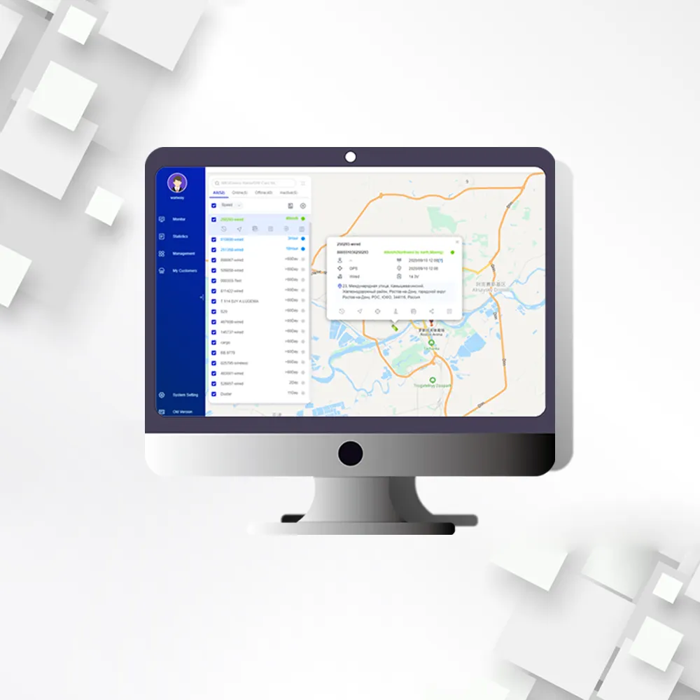 WanwayTech GPS Lifetime Tracking Platform Customization Route Record Daily Report Driver Behavior Multiple Alarm Mailbox