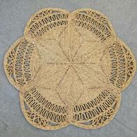Tapis de sol en herbe naturelle, tressés à la main, durables, tapis de paille en herbe de mer, tapis de sol