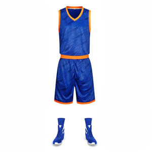 Vente en gros Maillot de basket-ball Bsci unisexe impression par sublimation logo équipe bleu vêtements de sport shorts vêtements de sport uniforme de basket-ball - Product Image 5