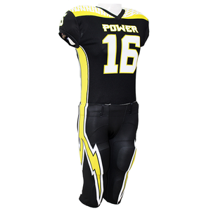 2022 jeunes uniformes de Football américain respirant attirail sergé Jersey ensemble personnalisable plaine chemise pantalon grande taille Option - Product Image 6