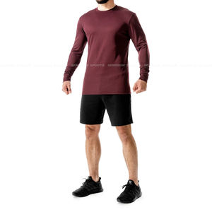 High Quality New Arrival Long Sleeve T- Shirt For Men Custom Gym Workout T-Shirt - Product Image 4