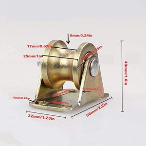 U forma di tutte le dimensioni in ghisa caster wheel <span class=keywords><strong>per</strong></span> porta scorrevole U Scanalatura Caster - Product Image 2