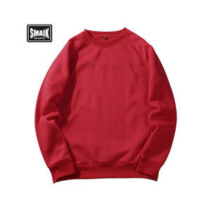 Sweat-shirt à col ras du cou unisexe taille XS 100% coton hiver capuche tricotée broderie coton uni surdimensionné motif teint - Product Image 2