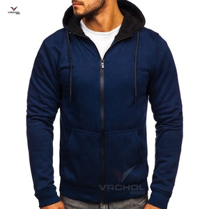 Sweat à capuche d'usine personnalisé pour hommes Delta-Sigma-Theta Fashion Full-Zip Fleece avec motif solide en coton et poches avec logo Plus Size - Product Image 1