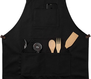 Tablier de cuisine professionnel en toile avec bretelles croisées réglables pour hommes et femmes, vintage, résistant, fabriqué au Pakistan - Product Image 6