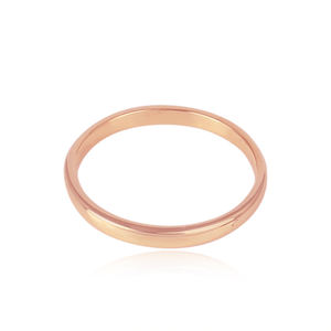 Anillo clásico de Plata de Ley 925, banda lisa chapada en oro rosa, venta al por mayor - Product Image 3