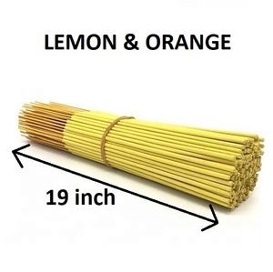 Ncense-varillas de incienso de limón Natural y naranja, suministro al por mayor, 19 pulgadas, amarillo - Product Image 1