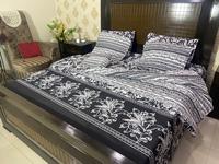 Ensemble de couette 7 pièces 100% coton à motif floral pour chambre à coucher et salon