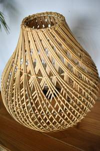 Handmade Rattan Lamp <b>Shade</b> for Table Lamp Asian Modern Scandinavian Design Style From Vietnam - Product Image 2
