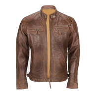 Blouson d'hiver style vintage pour homme, nouveau design, manches longues, doublure respirante en cuir de vache, grande taille, fermeture éclair, tricoté
