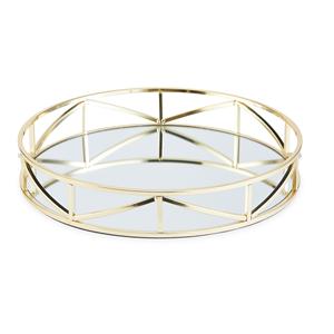 Fancy <b>Mirror</b> Serving <b>Tray</b> Round Shape Handmade Designer Platter Classic Stylish Wholesale <b>Mirror</b> Vanity <b>Tray</b> - Product Image 1