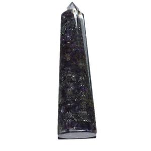Feng Shui Style Amethyst Orgone Obelisk Point Carved Gemstone <b>Wand</b> for Home Decoration for Healing <b>Love</b> Technique Engraving - Product Image 1