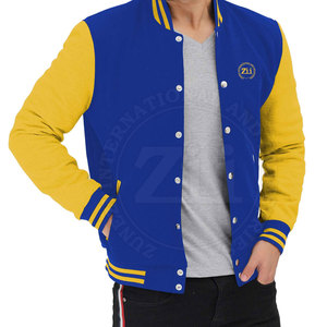 Veste de rue d'extérieur pour hommes grande taille en gros Logo personnalisé Conception de lettres d'université de baseball à la mode Col montant en toile - Product Image 2