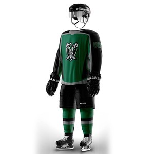Uniformes de hockey sur glace 100% tissu polyester jeu de sportifs services OEM meilleure qualité pas cher nouveau Style conception de sublimation personnalisée - Product Image 3