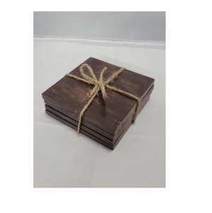 Madera Natural Sin Acabado de Forma Cuadrada con Corteza para Posavasos, Manualidades, Decoraciones Navideñas y de Boda, Pulido a Mano - Product Image 3