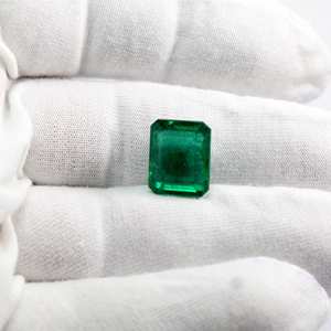 Paire d'émeraude parfaite de qualité supérieure coussin zambien pierre précieuse coupe brillante à facettes calibrée pierre précieuse en vrac pour la fabrication de bijoux - Product Image 3