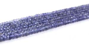 13นิ้วเส้นใยยาวธรรมชาติ iolite อัญมณีเหลี่ยมเพชรพลอย rondelle ลูกปัดทำเครื่องประดับแฟชั่นสร้อยคอทำด้วยมือ - Product Image 4