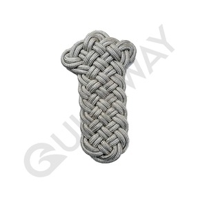 Épaulettes en cordon tressé argenté – Accessoire décoratif pour uniforme formel - Product Image 6