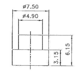 Block D4.9 Silicone Rubber <b>Hole</b> <b>Plug</b> - Product Image 2