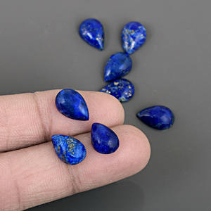 Cabujones de Lapislázuli Natural en Forma de Pera, Pulidos por Ambos Lados, Tamaño 7X5MM, Joyería de Alta Calidad al Mejor Precio de Fábrica - Product Image 5
