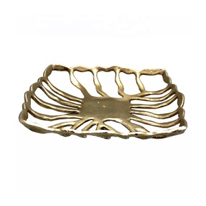 Bol de service décoratif en aluminium plaqué laiton Fait à la main Produit le plus vendu en gros - Product Image 1