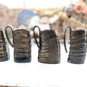Tasse élégante en corne de buffle polie sur le thème des animaux, artisanat naturel pour boire tous les jours et décoration de la maison - Product Image 2