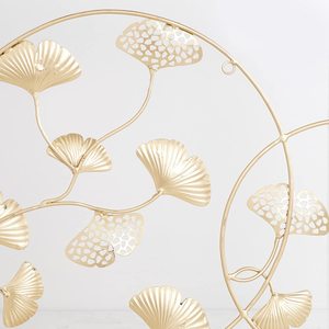 Customizable Modern Gold Wrought Iron <b>Wall</b> Art Frame Traditional Floral <b>Leaf</b> Motif Hanging <b>Decoration</b> Custom Metal Arts - Product Image 3