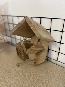 Comedero para pájaros Vietnam PreNext Find Similar Icon, hecho a mano, de cedro ecológico, ajustable, con forma de orificio de árbol, tipo tolva, jaula doble para suero - Product Image 1