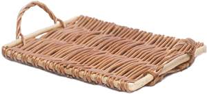 Plateau de service alimentaire rectangulaire en rotin de grande taille Design tissé de haute qualité idéal pour le service de collations et d'ustensiles de cuisine - Product Image 4