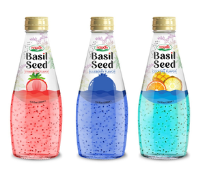 น้ำฝรั่ง 290 มล. ผสมเมล็ดโหระพา บรรจุขวดแก้ว แบรนด์ส่วนตัว ผู้ผลิตเครื่องดื่มทรอปิคอล ส่งออกจำนวนมากจากเวียดนาม - Product Image 5