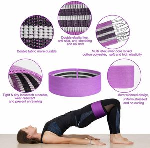 Bandes élastiques d'entraînement de gymnastique de haute qualité Logo personnalisé Boucle de résistance cercle de hanche Ensemble jambes Booty Yoga Squat Fitness Logo personnalisé - Product Image 4