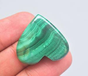 Lot de 50 cabochons de Malachite, cabochons de cœur, de haute qualité, pierres précieuses, bijouterie en vrac - Product Image 5