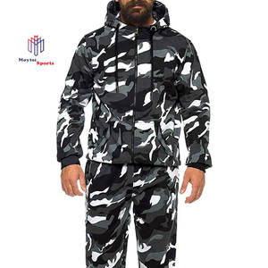 Chándal deportivo de alta calidad para hombre, traje cálido de chenille personalizado con bordado, chándal informal de manga larga con capucha - Product Image 6