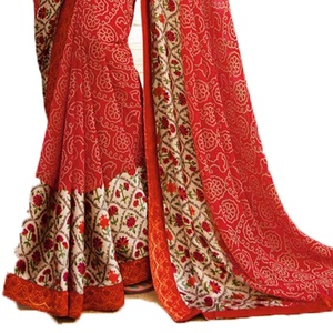 Sari en coton traditionnel au design moderne, idéal pour les occasions spéciales, les fêtes, les mariages, les festivals, avec pièce de chemisier, à prix abordable, pour femmes indiennes adultes - Product Image 3