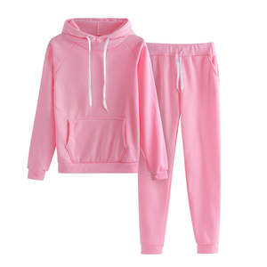 New Style Customized Women Unisex Heavyweight 100% Cotton <b>Slim</b> <b>Fit</b> 2 Piece <b>Jogger</b> Tracksuits Sweatsuit Winter Fleece - Product Image 4