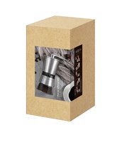 Penggiling Kopi Manual Grosir Bahan Stainless Steel 304 dengan Mata Pisau Keramik Kerucut, Wadah Kaca LFGB, Logo Dapat Disesuaikan, Penggiling Kopi Dapur