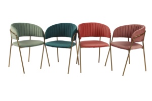 Meuble <span class=keywords><strong>de</strong></span> salle à manger avec pieds dorés en velours, <span class=keywords><strong>chaise</strong></span> <span class=keywords><strong>de</strong></span> table moderne et en marbre, nouveau modèle, - Product Image 6