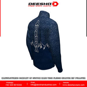 Vente en gros de sweatshirts à fermeture éclair et quart de polyester/coton molletonnés pour hommes avec logo personnalisé lettre imprimée du club de l'équipe - Product Image 5