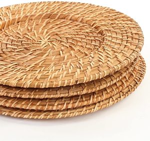 Best Selling Products 2021 Decorativetive Dinning <b>Round</b> Eco-friendly Rattan <b>Placemat</b> for Decorative Kitchen - Product Image 2