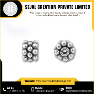 Cuentas Redondas de Plata de Ley 925, Creación Sejal SCT041 - Product Image 2