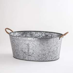 Macetas grandes y redondas en forma de cubo para jardín, ovaladas, de metal, baratas, para plantas y flores, a granel - Product Image 5