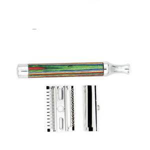 Maquinilla de afeitar de doble filo para Barbero, cuchilla de seguridad para corte de garganta, para afeitado Extra fino en mango de madera - Product Image 4