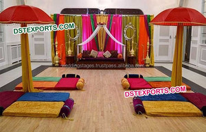 Mehndi เวทีแต่งงานแบบดั้งเดิมของนอร์เวย์,การตกแต่งเวที Mehndi มุสลิมสำหรับคืน Mehndi แบบเอเชีย - Product Image 5