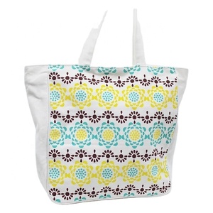 กระเป๋าผ้าแคนวาสแบบสั่งทำพิมพ์ลายเวลาสไตล์ตะวันตกเป็นมิตรกับสิ่งแวดล้อมกระเป๋าช้อปปิ้งโลโก้ส่วนตัวแบบเรียบง่าย - Product Image 1