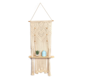 Étagère Murale en bois Macramé Suspendu Plante D'intérieur - Product Image 1