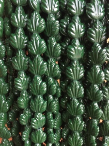 Cuentas cuadradas de cristal de Murano verde - Product Image 4