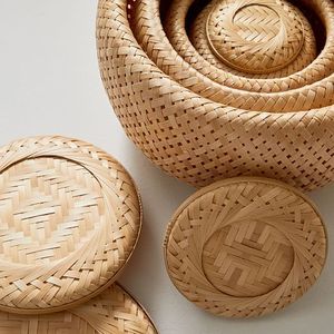 LA LUNE-Juego de cesta de bambú con tapas, juego de cesta con tapa, FOB, HAIPHONG, puerto de VIETNAM, venta al por mayor - Product Image 5